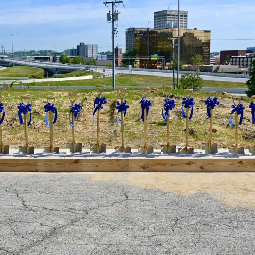 One Westside Groundbreaking shovels