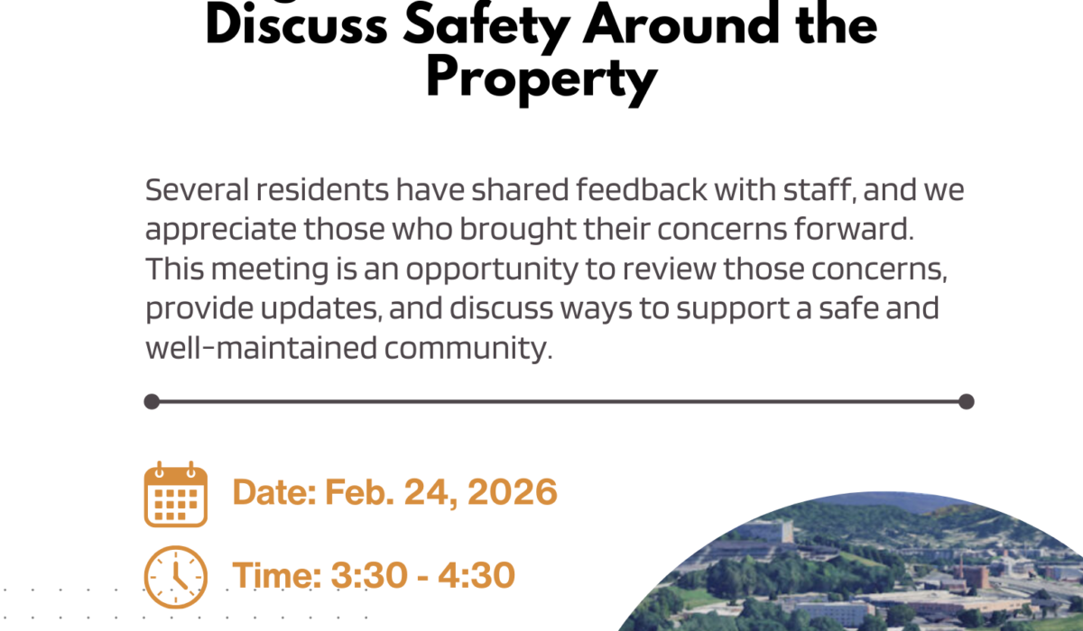 CHC Resident Meeting - Safety Concerns 1 Safety Meeting Flyer CHC Resident Meeting - Safety Concerns One Westside